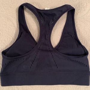 Navy Lululemon bra with cut outs size 10